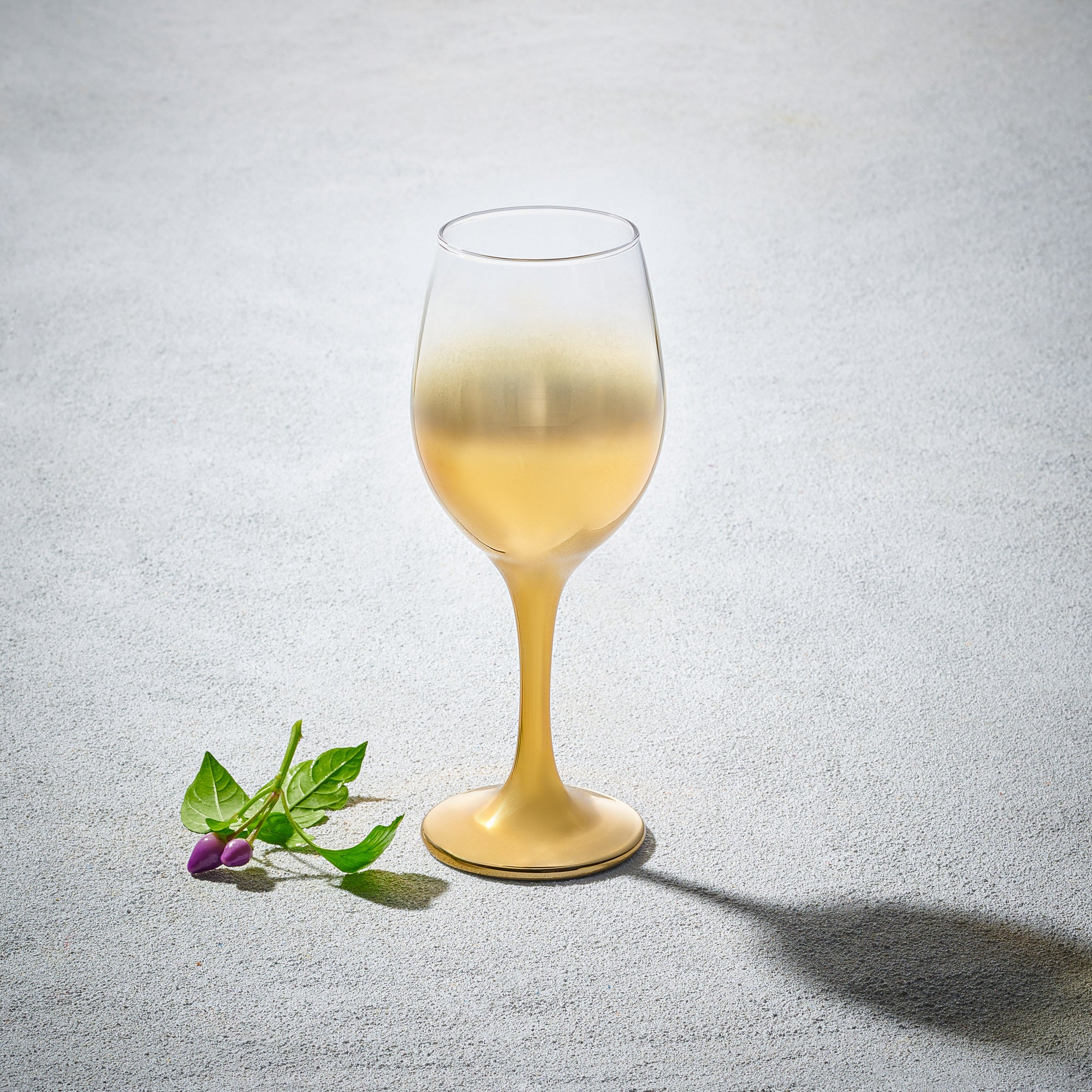 Vikko - Lawrence, Set of 6, Wine Glass, Gold Ombre, 11.5 oz