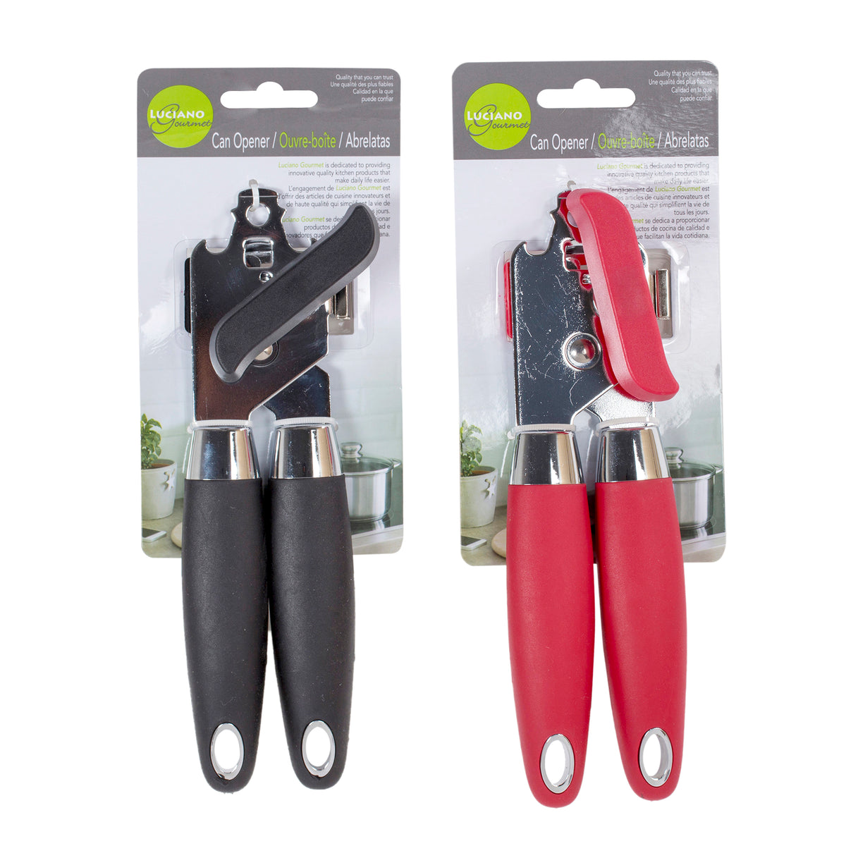 L. Gourmet - Deluxe Can Opener, Red or Black