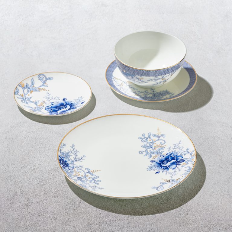 Vikko - Cypress, Bone China, Blue, 16 Pc Dinnerware Set, Service for 4