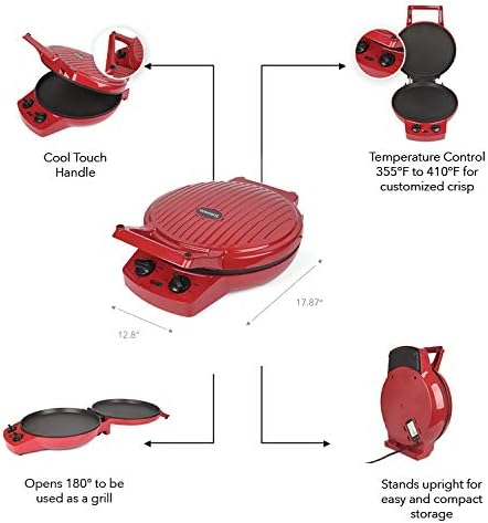 Courant Pizza Maker Red