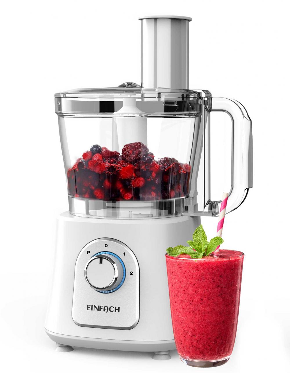 Einfach 12 Cup food Processor with Kugel Disc -white