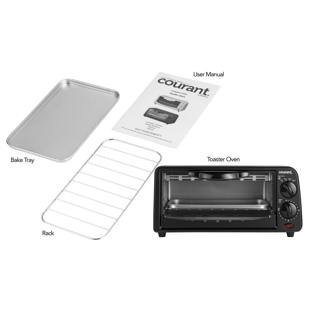 Compact Toaster Oven - Black
