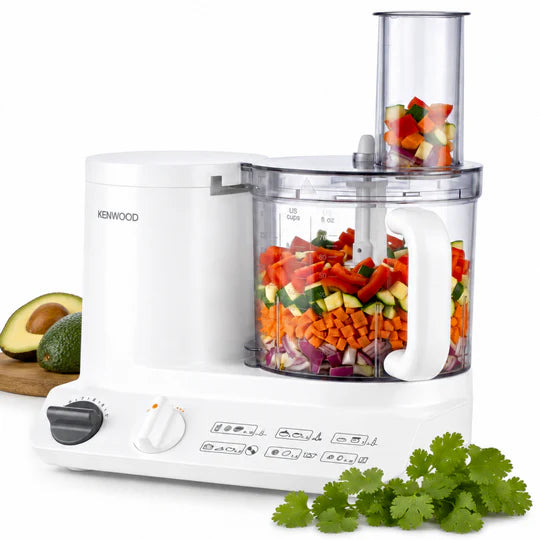 Kenwood [Replaces Braun FP3020] FDP10.3020 12-Cup Food Processor | Ultra-Quiet 10-in-1 European System with Traditional Kugel Blade & Citrus Juicer