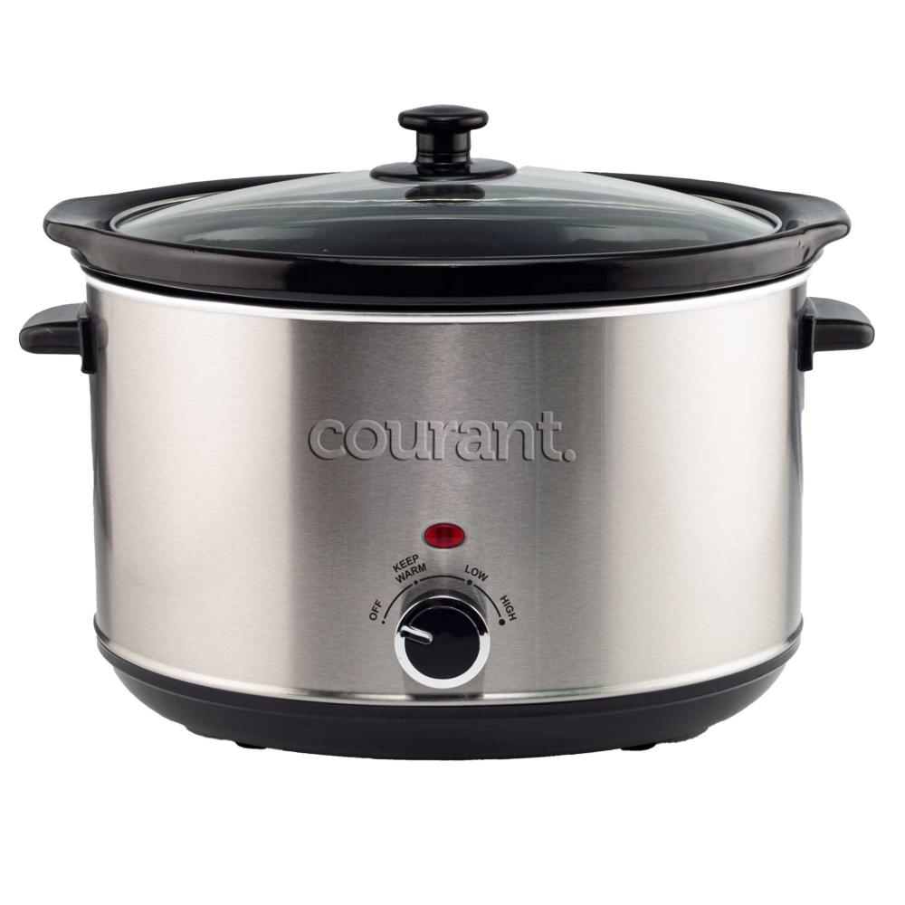 6 Quart Slow Cooker, Stainless Steel
