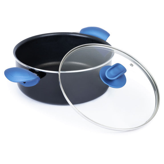 Classic Aluminum Nonstick Stockpot & Saucepan, Induction Compatible, High Quality, Blue