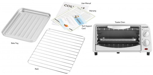4-Slice Countertop Toaster Oven - White
