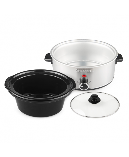 3.7 Quart Oval Slow Cooker, Stainless Steel