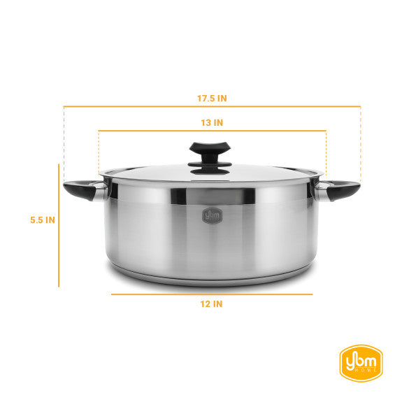Stainless Steel Dutch Oven with Lid {8.5 quarts}