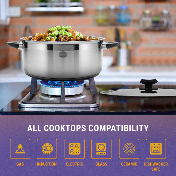 Stainless Steel Dutch Oven with Lid {8.5 quarts}
